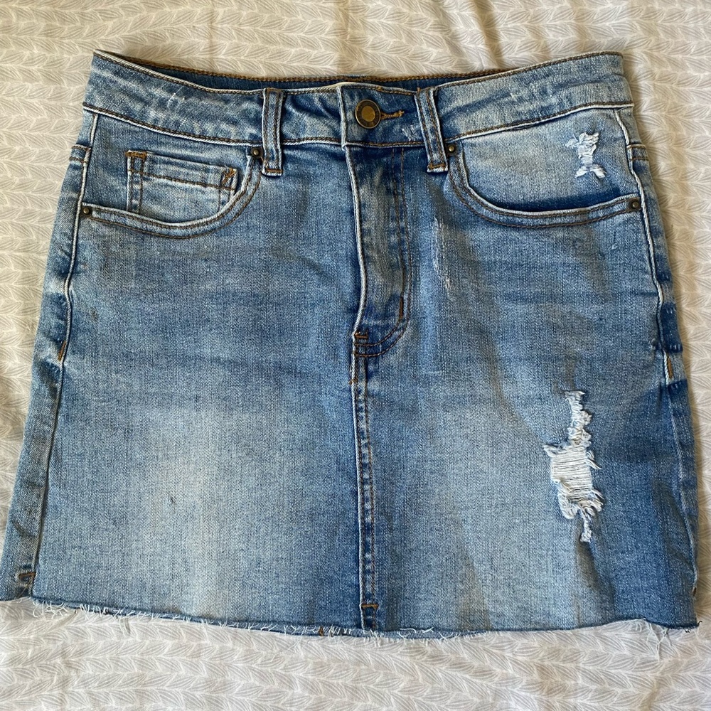 Angel’s Kiss Denim Mini Skirt